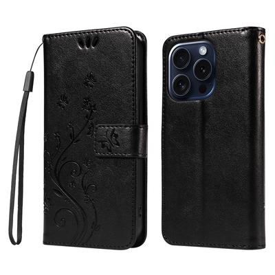 Husă Portofel Press Iris din piele ecologică pentru Iphone 16 15 14 13 12 11Pro Max Plus Mini 7 8 cu șnur, tip scoică, slot pentru card