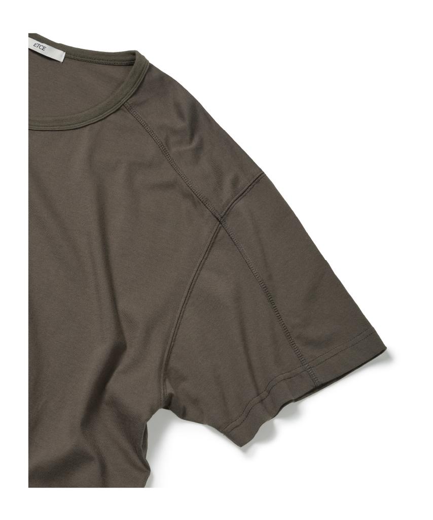 ETCE Curved Henley Neck Tee (Brown)
