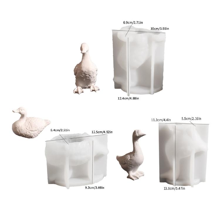 Flexible Silicone Mould Accessory for Creating Duck Candle Holders Decoration With Resin And Plaster Daily Use
