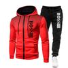 2023 Men's Trendy Zipper Hoodie Tracksuit Set - Autumn/Winter Casual Print