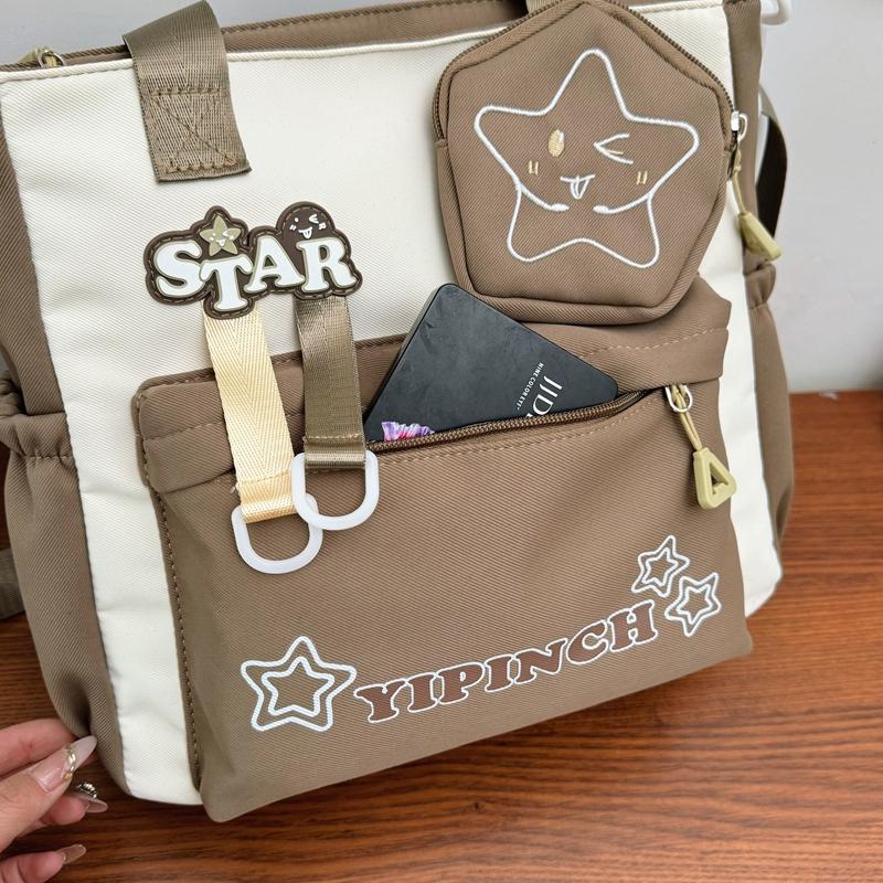 Kontrastní barva taška přes rameno pro studenty střední školy dámská crossbody taška studentská taška do třídy