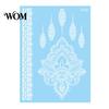 Eco-friendly Tattoo Sticker White Lace for Women, Temporary Face Body Skin-friendly Arm, Waterproof Fake Decal Wedding Party Festival Safe Tattoos