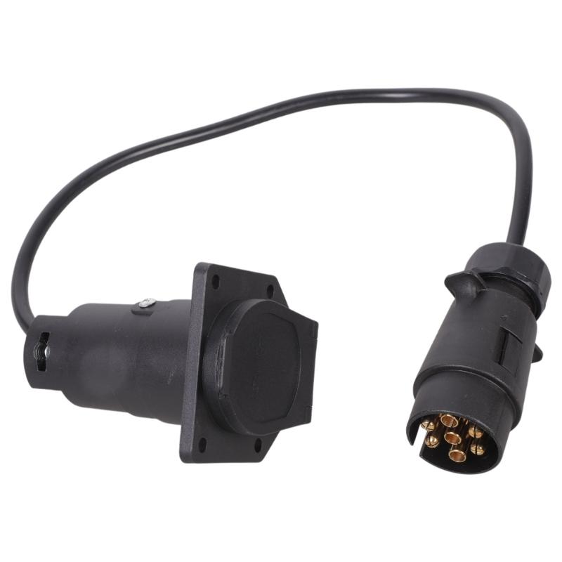 

Heavy Duty Trailer Wiring Converter Double Interface Design 5 Pin 7 Pin Connector Weatherproof ABS Material 60cm Length 1