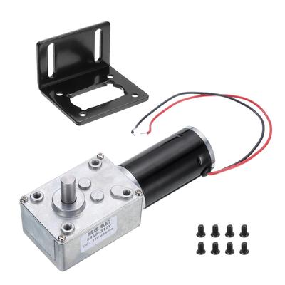 DC 12V Υψηλής Ροπής Τουρμπίνα Κοχλιωτό Γρανάζι 8mm 60 RPM με για Κινητήρα Ηλεκτρικών Τζακιών, Άξονας, Καλώδιο,