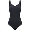 Black One-piece Triangular Swimsuit Women's Belly Cover To Show Slimming Sexy Racing Sports Swimming Pool Hot