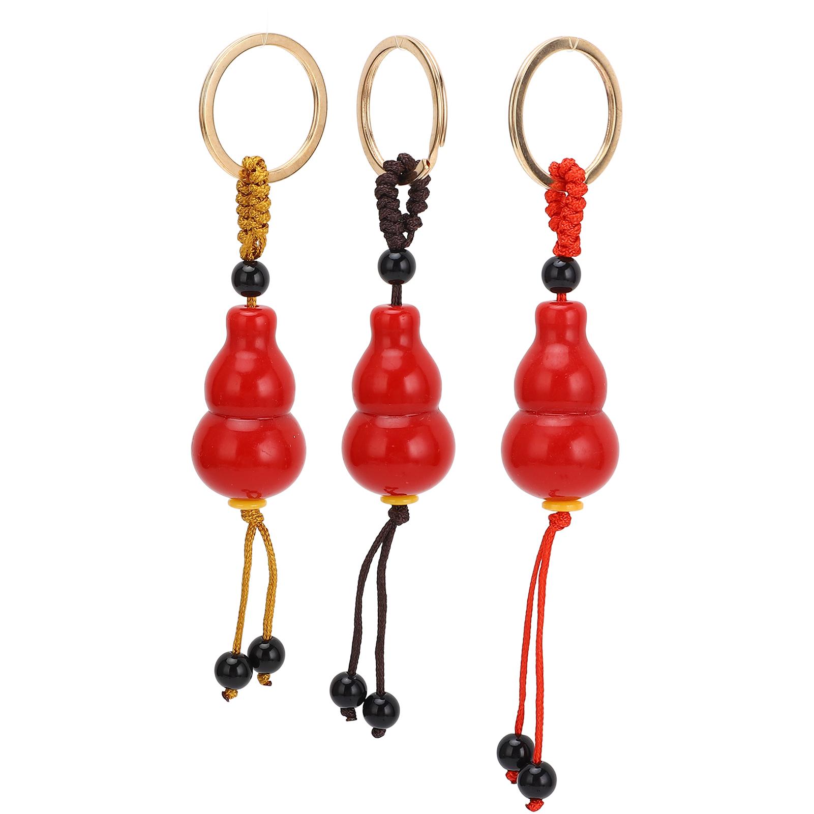

3PCS Gourd Pendant Fashionable Multifunctional Eye Catching Gourd Style Water Bottle Keychain for De