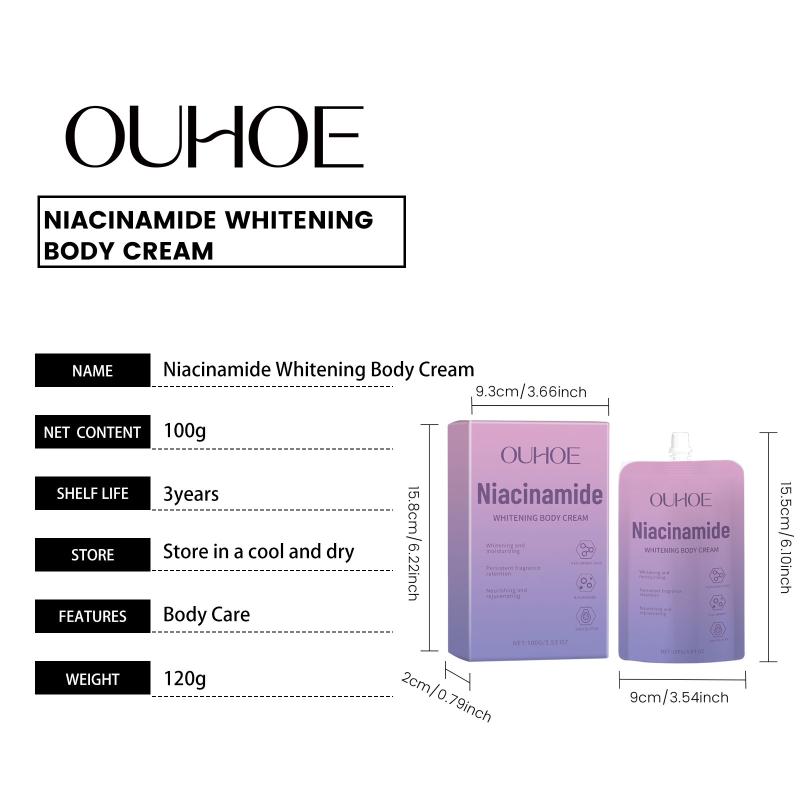 Niacinamide Body Cream Brightening Hydrating Firms And Evens Tone For Dry Skin Nourishment