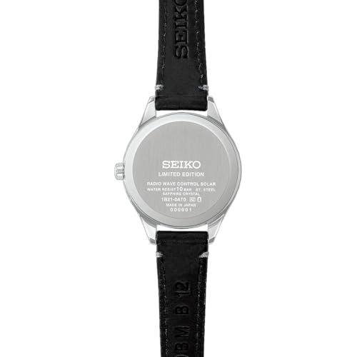 Seiko Selection Ladies Solar Radio Wave Wristwatch SSDY053 Sapphire Glass Leather Strap Black Dial Stainless Steel Limited Edition Raise the Future
