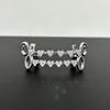 Double Glossy Charm Teeth Grillz rhinestone Tooth Caps Gift Men Women Jewelry  Tooth Socket