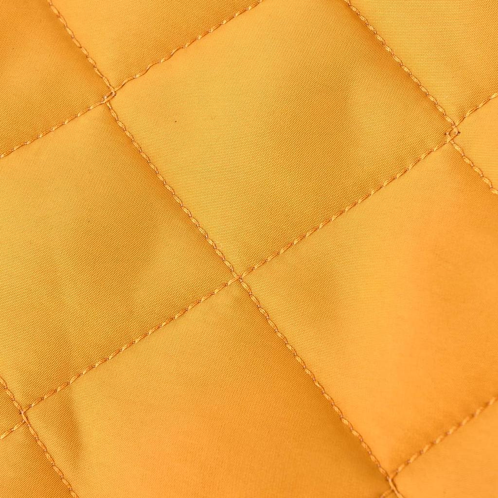 Kusguru Japan Women's Water-Repellent Quilted Polyester Shoulder Tote Bag, 247674, Mustard