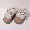 Fashion Winter Rabbit Ears Cute Cotton Slippers Warm Casual Indoor House Thick Bottom Non Slip Lightweight Cover Heel Fashion Home Shoes
