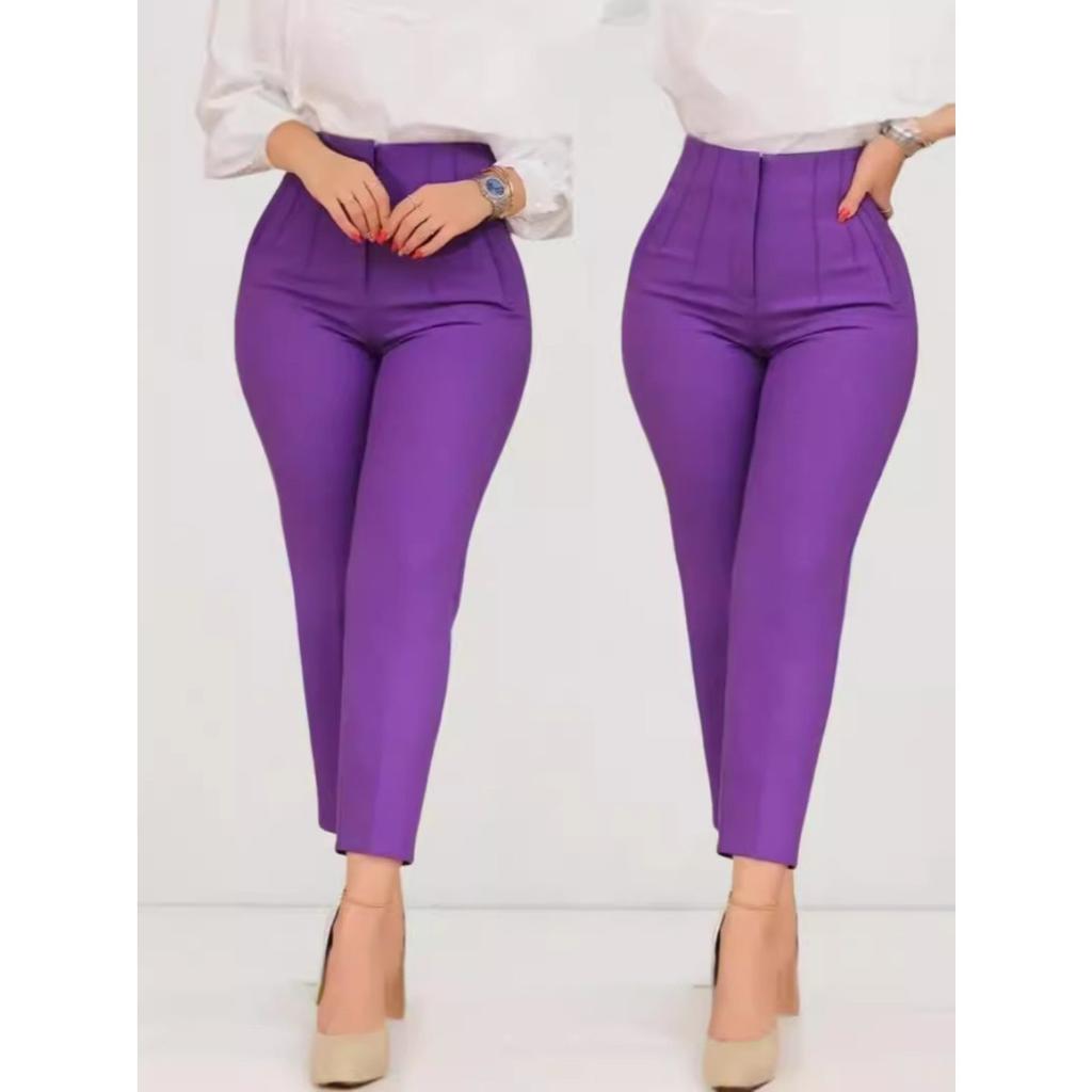 Office Outfits Pencil Trousers Black Pink White Ladies Pants Fashion Office Wear High Waist Pants for Women Formal Pants