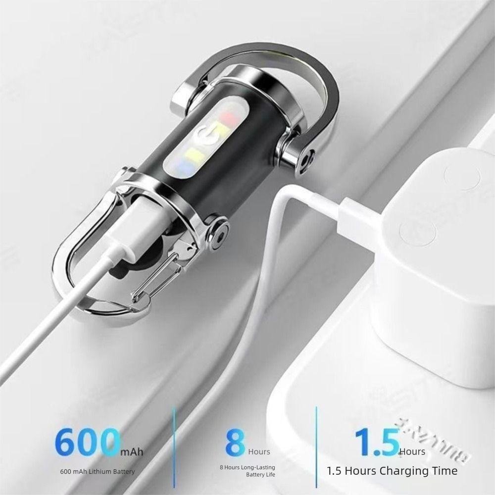 High Bright Mini Keychain Flashlight Portable Emergency Work Lights  For Camping Fishing Walking