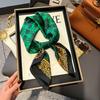 New silk scarf women's fashion versatile high-end small square scarf Korean version neck protection scarf spring and autumn retro scarf tied bag