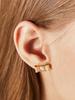 Sosoo Romantic Ribbon Gold Earrings