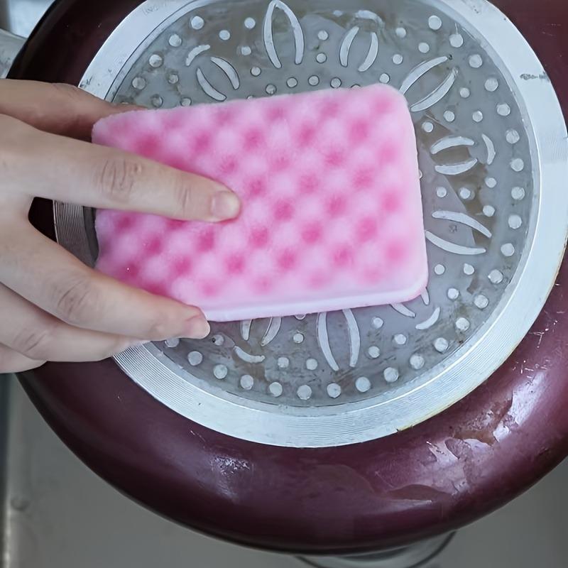 2/4pcs Multi-Color High-Density Wavy Sponge Scrubbers,Household Cleaning Sponges for Kitchen,Scratch Free Bowl Sponge Wipe.