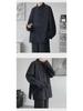 Herren Langarm Leinen Chinesische geknöpfte Hanfu Tang Jacke, Übergröße