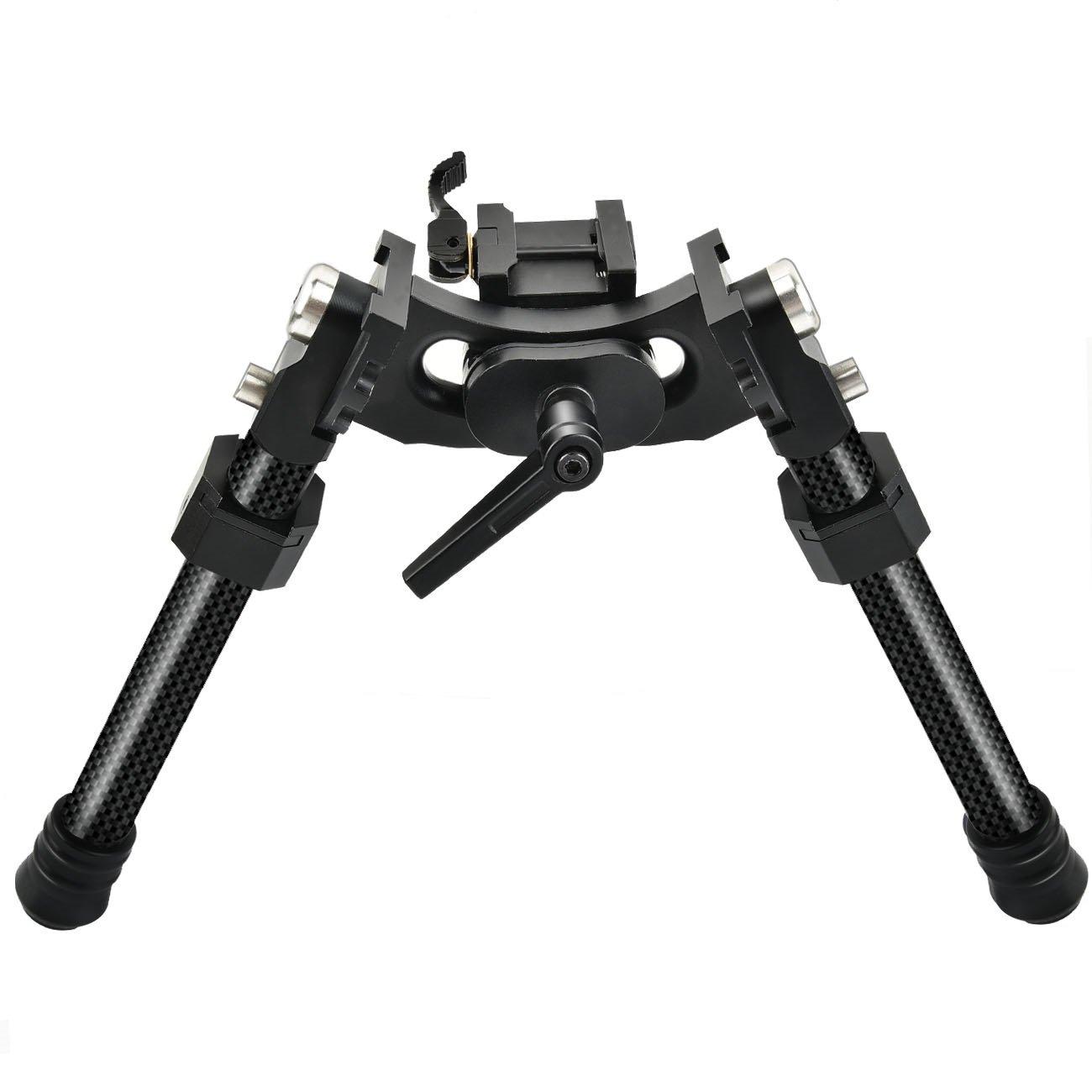 Bipied tactique LRA léger en Fiber de carbone, détachable rapidement, pour Rail Picatinny de 20mm noir