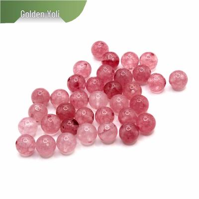 Blood-Red Chalcedony Round Beads for DIY Jewelry Accessories