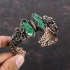 Facettierter sambischer Smaragd Armreif Edelstein Armreif Kupferdraht gewickelt verstellbarer Armreif Kupferschmuck Armreif für Geschenk handgemachter Schmuck