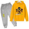 Felpa per Bambini Divertente Stampa Ninja Vestiti Cappotto Top+Pantaloni Set 2P Ragazzo Ragazza Toddler 3-12 Anni Casual Pullover Sole Lettere Sportive Set