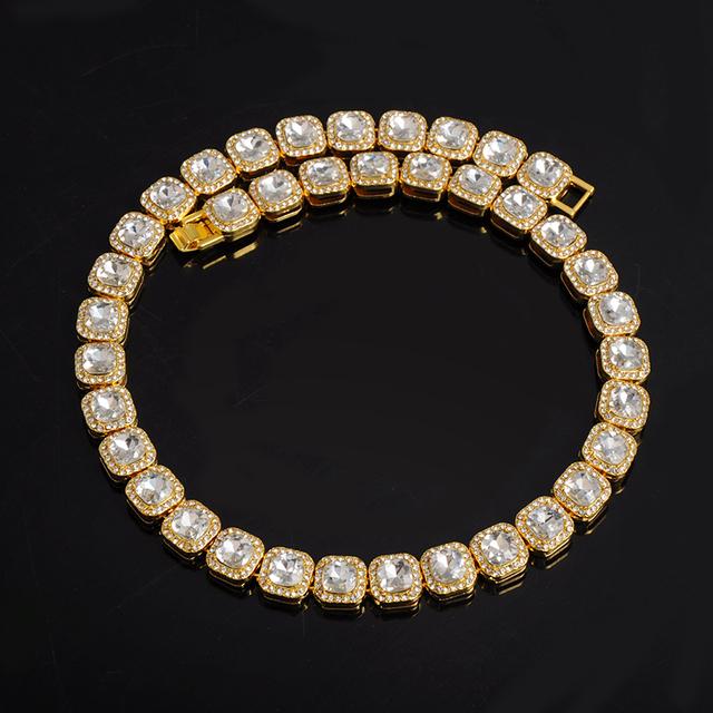 Chaînes pour hommes de 12,5 mm glacées Hip Hop Bijoux pour femmes Collier de chaîne cubaine en diamant de mode Bijoux de glace pour hommes Chaîne à maillons cubains