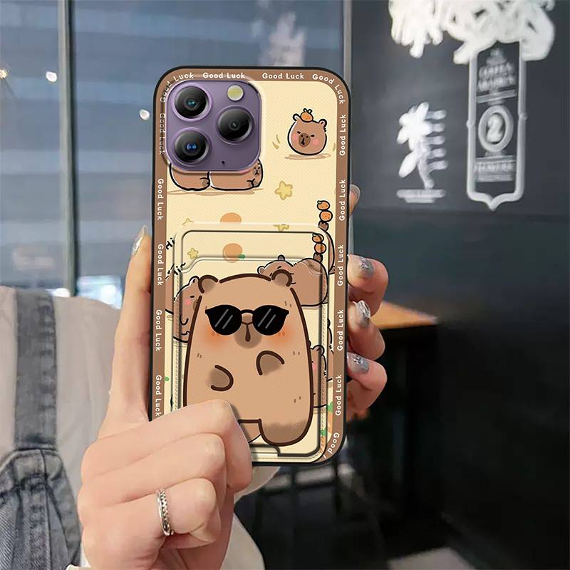 Cute Card sleeve Phone Case For Blackview A96 Full wrap Cartoon TPU Durable Back Cover Anti-knock Graffiti Anti-dust