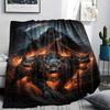 1PC Satan Symbol Print Flannel Blanket, High quality All Seasons, Home Decor, Warmth and Comfort, Perfect for Christmas Gifts