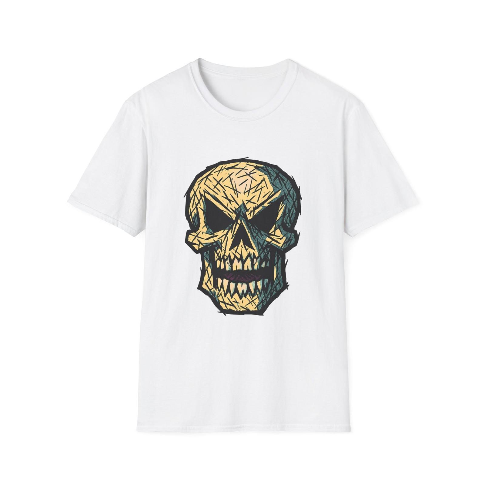 Unisex Softstyle T-Shirt Skull Gothic Aggressive Expression S