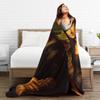 Iconic Mona Lisa Portrait Blankets Boy Girl Flannel Throw Blanket For Living Room Soft Custom Quality Bedspread Present