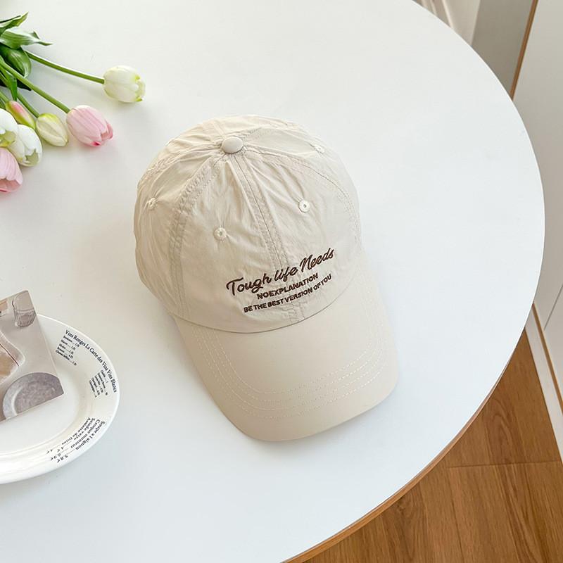 Spring Summer Embroidered Letter Baseball Cap With Breathable Waterproof Sun Protection For Women