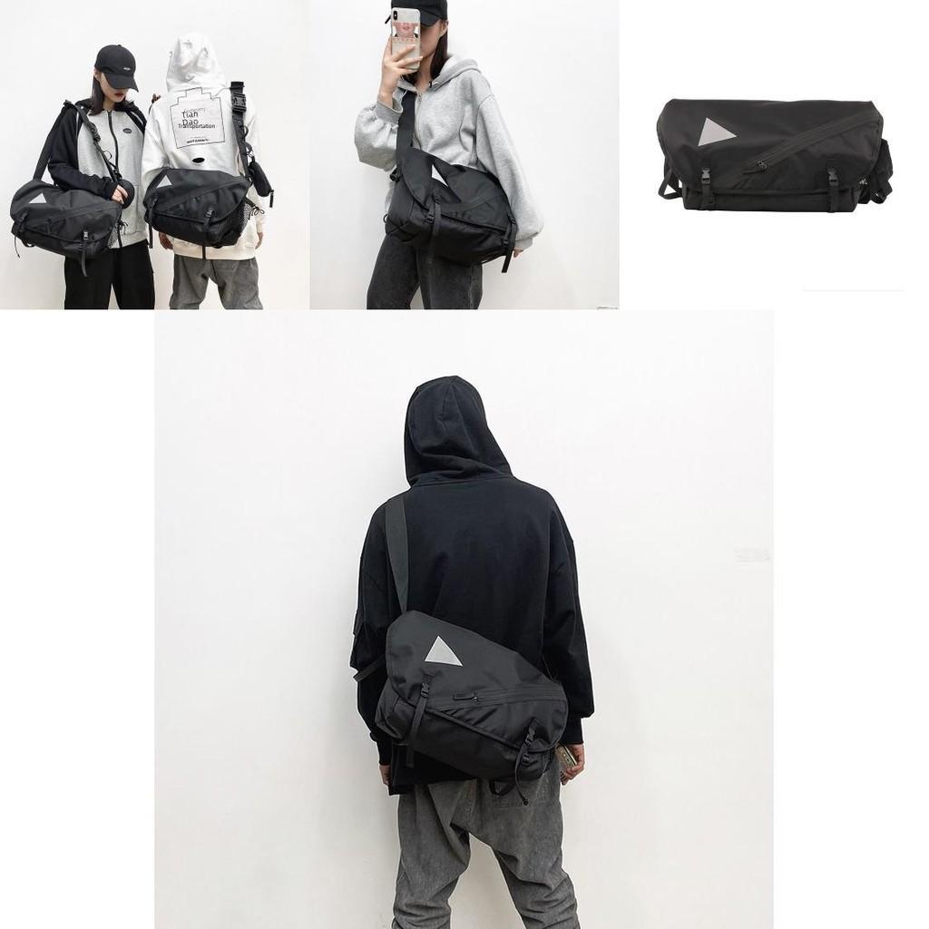 Fashionable Black Large Shoulder Tote Bag For Men With Nylon Lining Urban Simple Style