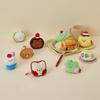 LINE FRIENDS MININI Dessert Cafe Sallini Pudding Plush Keychain