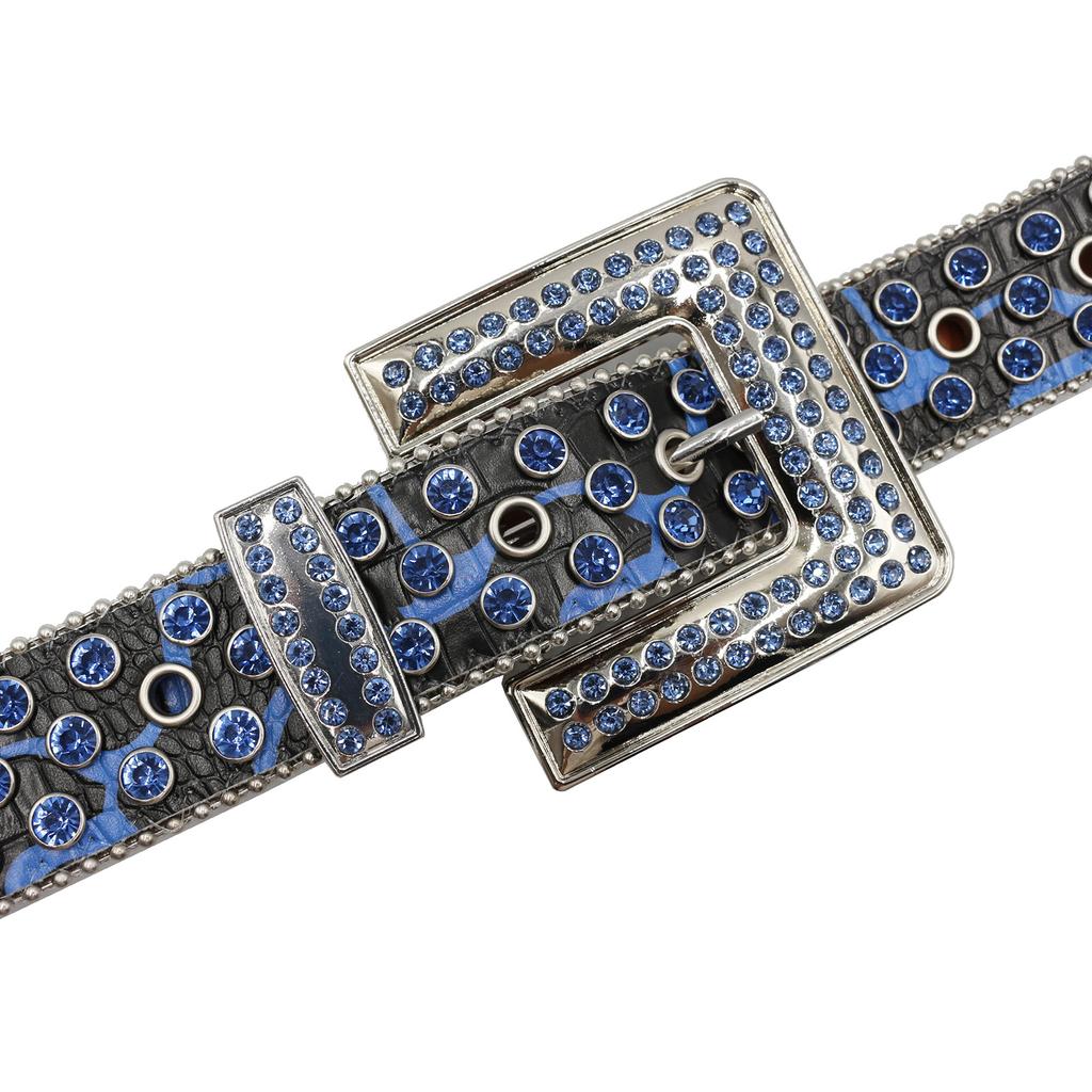 Printed Patterned Rhinestone Belt Western Trendy Design Belt