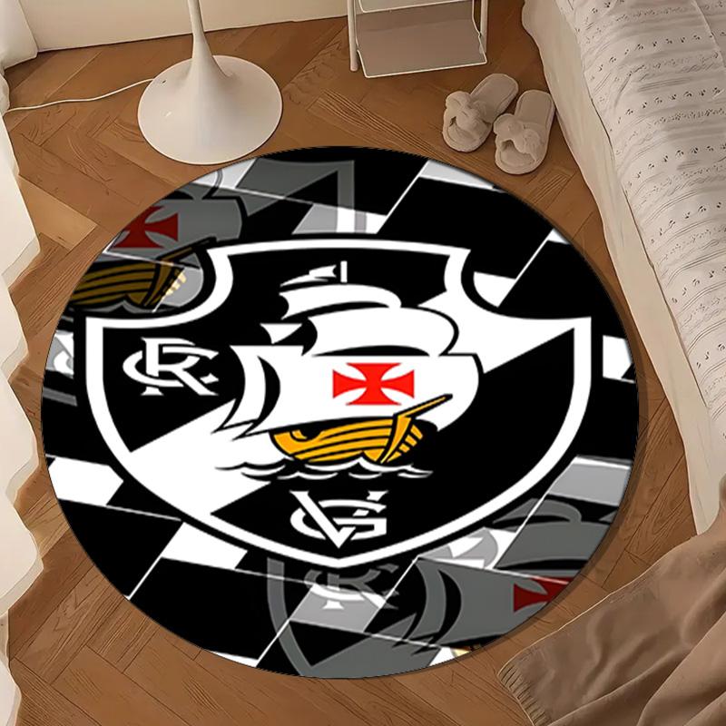 Football Club Emblem Round Rug for Livingroom,Bedroom, Palyroom, Chair Rug, Area rug, Circle Carpet, Large Size Fan Christmas gift