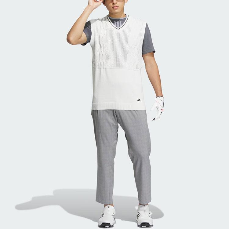 adidas Tank Tops Men's White V Neck Moderate Straight Fit IN6655