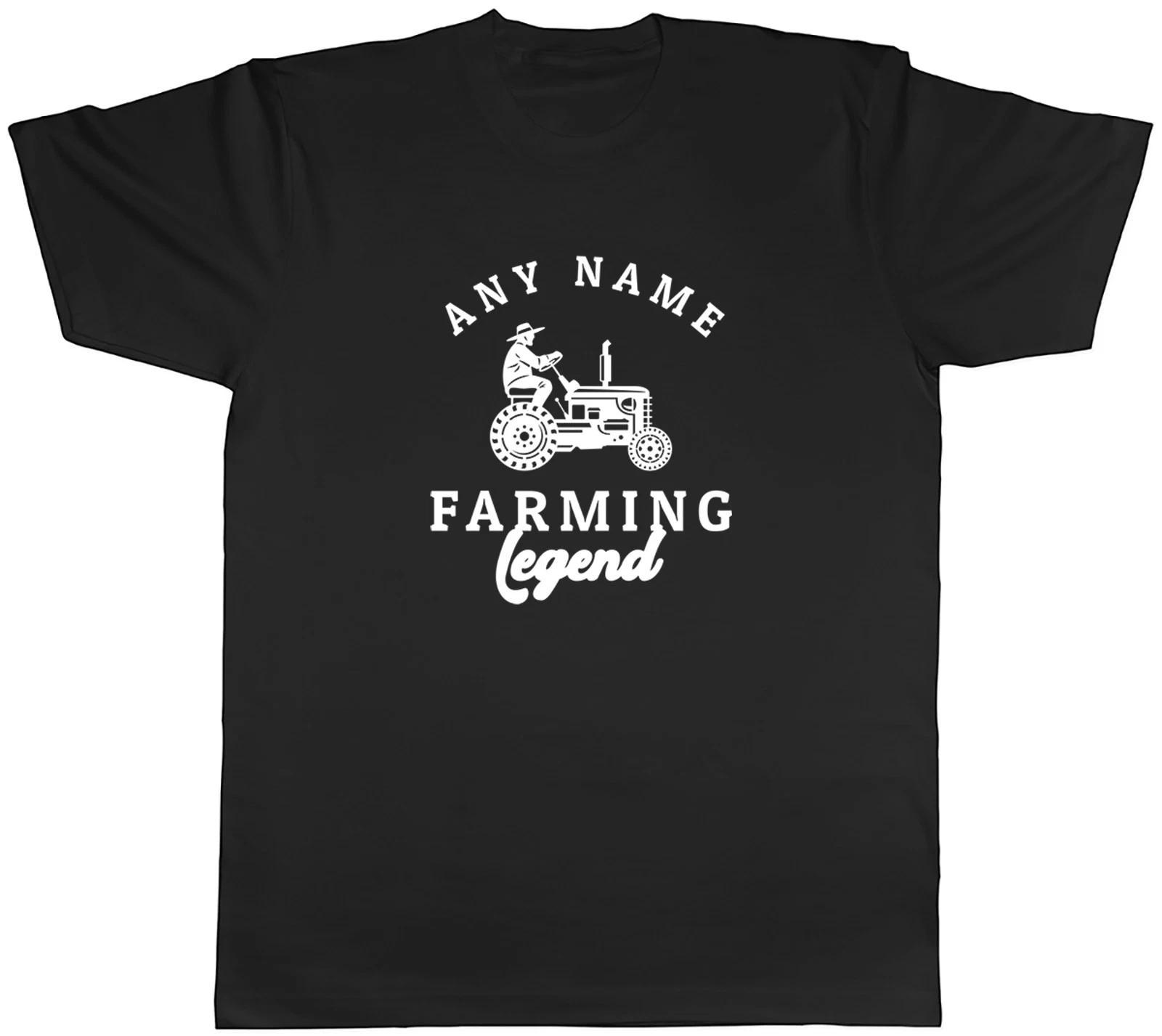 Personalised Farming Legend Any Name Tractor Mens T-Shirt Tee Gift Top M
