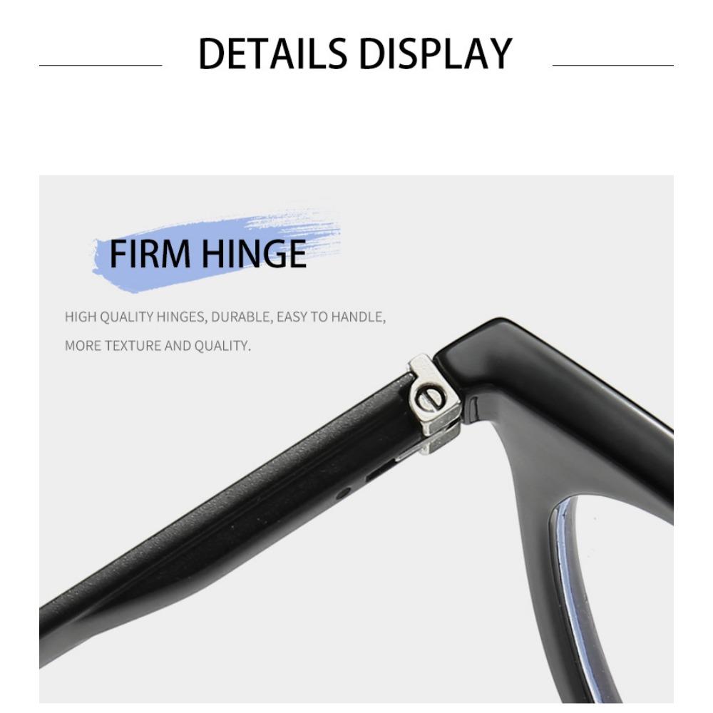 aoron Flat Mirror Aluminum Magnesium Round Retro Anti-blue Light, Optical TR Glasses Frame