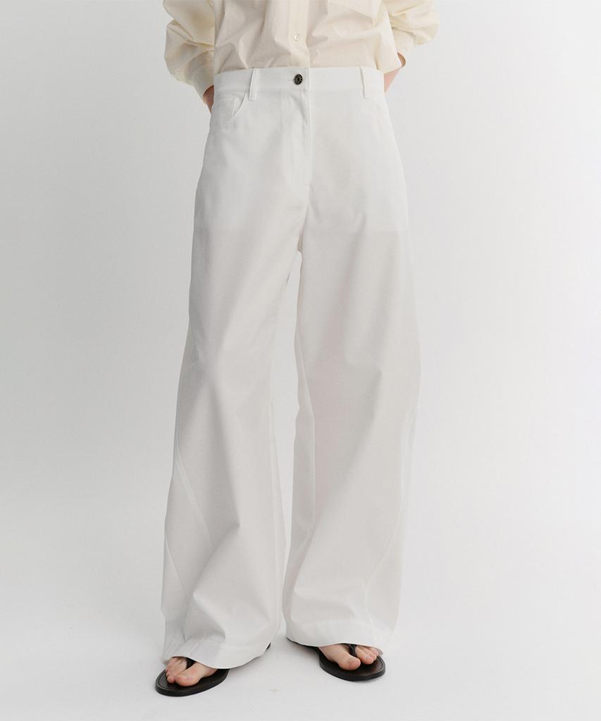 Ia Liv Barrel Cotton Pants (White)