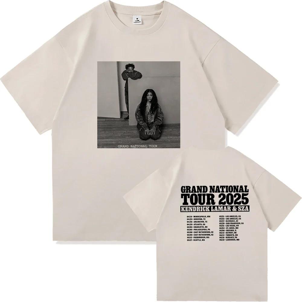 2026 SpringSummer HighQuality Retro Style Tshirt Suitable for Fans of SZA and Kendrick Lamars Tours