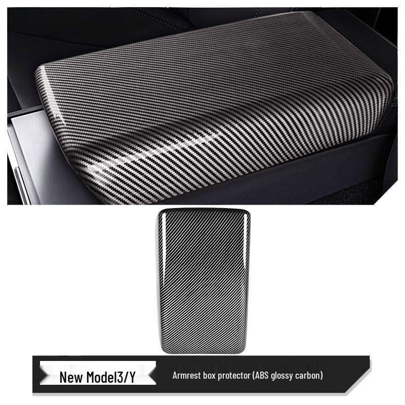 Tesla Model 3/Y Armrest & Air Outlet Carbon Fiber Cover