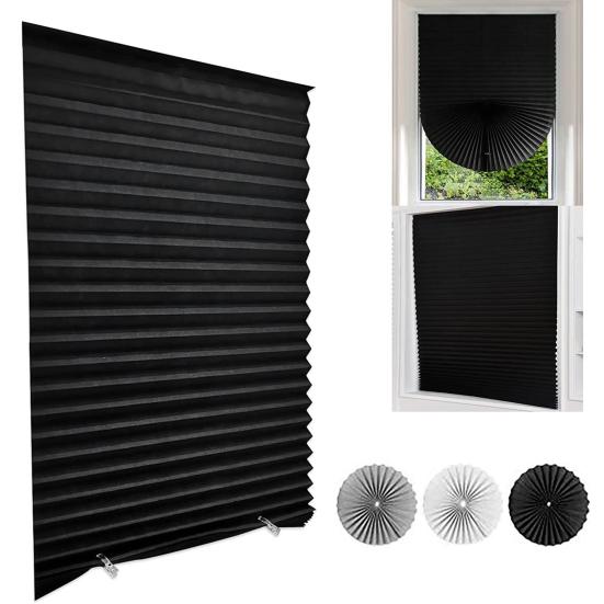 Cordless Window Blinds Cut To Size Stick On Temporary Blinds No Drill Pleated Blinds for Windows Doors Home Nursery Bedroom Kitchen Bathroom