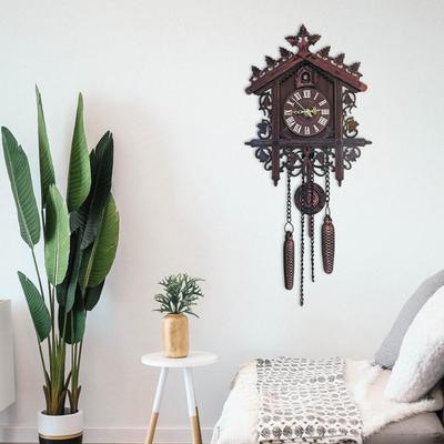 MagiDeal Decorative Wood Wooden Cuckoo Wall Clock for Home Decoration Christmas Housewarming Wedding Gifts