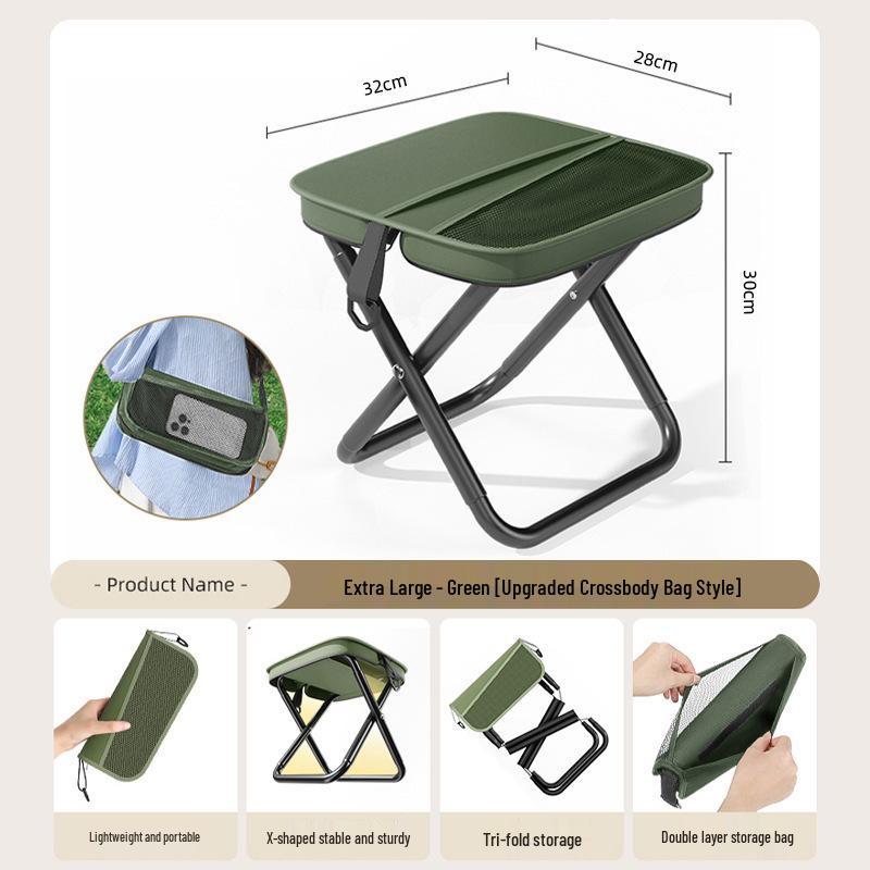 Portable Folding Stool for Outdoor Activities and Storage