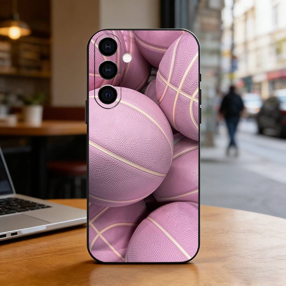 Basketball sports style Phone Case Black Silicone Soft For Samsung Galaxy A73,A72,A71,A70,A53,A52,A51
