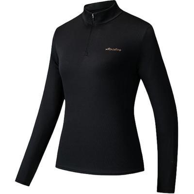 T-shirt da Donna a Manica Lunga, Colore Unito, Collo Alto, Sportiva Casual, Semplice, Comoda, Versatile, Top 162537403-3