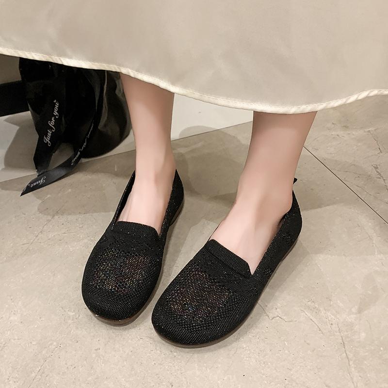 New Mesh Breathable Sneakers Women Breathable Light Slip On Flat Casual Shoes Ladies Loafers Socks Shoes Women Zapatillas Mujer