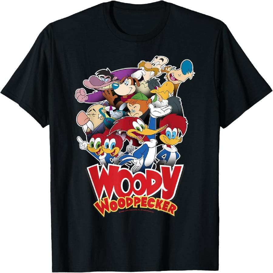 

Woody Woodpecker Group Shot Vintage Poster T-Shirt XXXXXL чорний