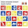 10/20pcs Children DIY Template Hollow Out Painting Board Graffiti Copying Drawing Toys Intellectual Toys Kids Birthday Gifts TMZ