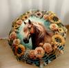 Epic Horse In Autumn Landscape Portable Automatic Umbrella Compact 8-Rib Lightweight Sturdy Construction Travel Essential Elegant Umbrella